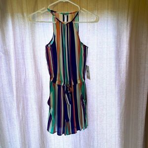 Bebop Multi-colored Romper w/ pockets